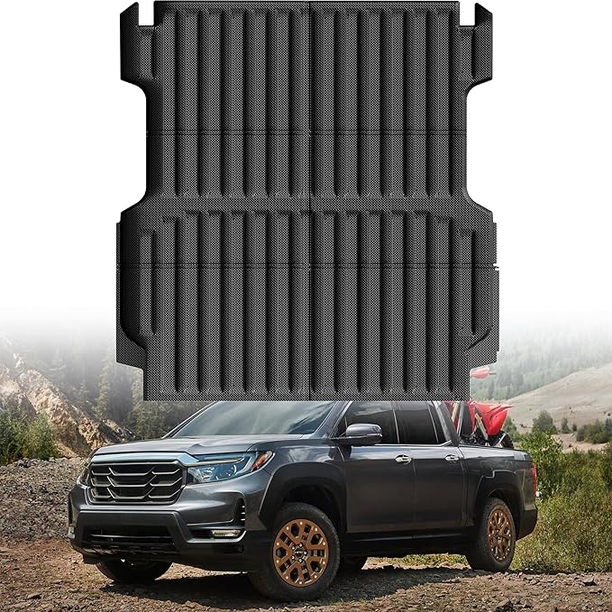 Truck Bed Mat Bed Liner Fit for Honda Ridgeline 2025 2024 2023 2022 2021 2020 2019 2018 2017 5.3FT (64.0 in),Vehicle Truck Bed Liner Custom Fit All Weather Protection TPE Pickup Car Bed Mat