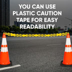 Pyle 28-Inch Safety Traffic Cones, 10-Pack Orange Parking Cones with Reflective Collars, Stackable PVC Construction for Roadwork, Sports Training & Events, Solid High-Density Base for Stability