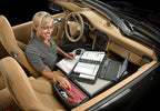 AutoExec GripMaster Car Desk for Your Vehicle Workstation and Mobile Office, Grey with 400 watt Power Inverter