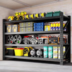 71" W Storage Shelves 5000lbs Garage Metal Shelving Heavy Duty Garage Shelves Adjustable Storage Shelves for Industrial, Factory,71" W X 24" D X 69" H