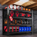 40”W Metal Storage Shelves, 20” Deep Heavy Duty Garage Shelving Units, 4 Tier Storage rack shelf, Steel Tall Industrial Shelving , Adjustable Standing Shelf for Warehouse / Shop 40"W x 20"D x 60"H