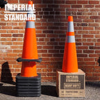 Traffic Cones - Safety Cones - 36" Orange Cones with 2 Reflective Collars - Construction Cones - Road Cones - Parking Cones - Street Cone (8 pack)