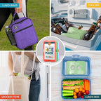 Healthy Packers Reusable Ice Packs for Lunch Boxes - Long Lasting Slim Freezer Packs, Thin Non-Toxic BPA-Free Hard Gel Ice Blocks for Coolers, Kids & Adults Lunch Bags, Travel, Camping, Food Storage