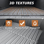 TripleAliners Premium Extra Thick Truck Bed Mat Compatible with 2023 2024 2025 Tesla Cybertruck Accessories Vehicle Perfectly Flush All Weather Protection TPE Heavy Duty Pickup Car Bed Cargo Mat