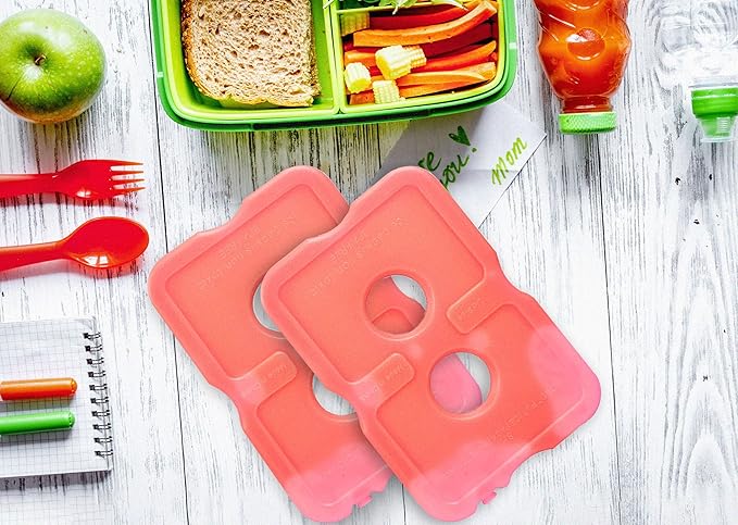 Healthy Packers Reusable Ice Packs for Lunch Boxes - Long Lasting Slim Freezer Packs, Thin Non-Toxic BPA-Free Hard Gel Ice Blocks for Coolers, Kids & Adults Lunch Bags, Travel, Camping, Food Storage