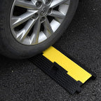 1 Pack Rubber Cable Ramp Hose Cable Protector Ramp 2 Channel 22000Lbs Load Capacity Traffic Speed Bump Wires Power Lines Extension Cord Cover for Indoor Outdoor