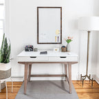Loddie Doddie Magnetic White Board 24" x 36" - Magnetic Dry Erase Board with Built-in Marker Tray - Rustic Wooden Frame - Whiteboard Wood Frame