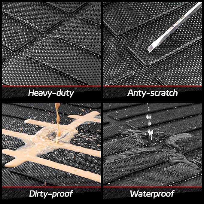 Cargo Liner Compatible with Volkswagen VW Tiguan 5 Passenger 2018-2024 Cargo Mat, All Weather Protection Trunk Liner Rear Trunk mat ，Black