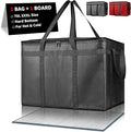 Insulated Food Delivery Bag, Commercial Grade Pizza Carrier for Hot and Cold Food, Large Reusable Catering Cooler Bag 22x15x14, Pizza Delivery Box for Uber Eats, Doordash Essentials