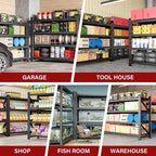 7000LBS Heavy Duty Garage Shelving Units,79" Wide & Deep Storage Shelves,Black Metal Garage Shelves,Large Storage Rack,Steel Shelf,Industrial Shelving for Shop,Warehouse,Basement,79" W x 24" D x 79" H