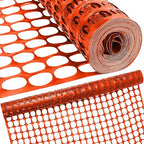 Houseables Plastic Mesh Fence, Construction Barrier Netting, Orange, 4'x100' Feet, 1 Roll, Garden Fencing, Fences Wrap, Above Ground, for Snow, Poultry, Chicken, Safety, Deer, Patio, Garden Netting