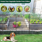10 Panels Decorative Garden Fence Animal Barrier Heavy Duty No Dig Dog Fence Outdoor for Yard 32 in(H) X 23.6 ft(L) Garden Fencing with Ground Stakes for Backyard, Patio Decor