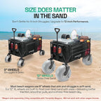 Beach Wagon Wheels Deep Sand and Rough Terrain | Quick-Change Interchangeable Patent Pending | Air-Filled Beach Cart Tires-ONLY Compatible with TERRAINGO Wagons