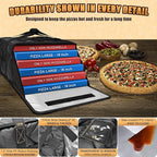 MyLifeUNIT Pizza Bag for Delivery, Thermal Insulated Pizza and Food Delivery Bag, 20" x 20" x 11" Pizza Warmer Bag, Holds 5-6 Large 18" Pizza Boxes, Hot Pizza Carrier Insulated Bags