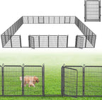 Decorative Garden Fence with Gate, 40 in(H) x 86 ft(L) Rustproof Metal Fence Panels No Dig Fence with Full Panel Gate, Dog Fence Outdoor for Yard, Animal Barrier Garden Fencing for Yard