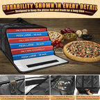MyLifeUNIT Pizza Bag for Delivery, Thermal Insulated Pizza and Food Delivery Bag, 16" x 16" x 14" Pizza Warmer Bag, Holds 6-7 Large 14" Pizza Boxes, Hot Pizza Carrier Insulated Bags