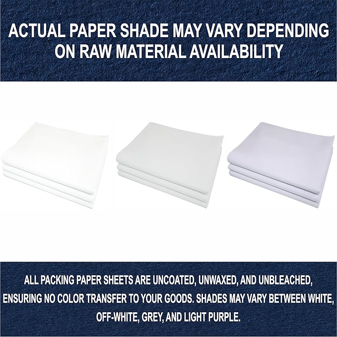 Purple Papers White Bulk Packing Paper | 320 sheets | 27" x 17" | 10 lb | Sheets for Moving - Newsprint Paper - Must Have in Your Moving Supplies | Newsprint Papers | Packaging Paper