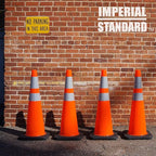 Traffic Cones - Safety Cones - 36" Orange Cones with 2 Reflective Collars - Construction Cones - Road Cones - Parking Cones - Street Cone (4 pack)