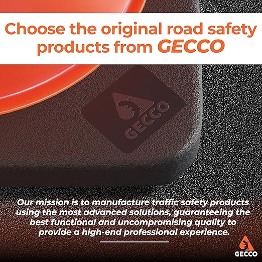 GECCO ™ (108 Cones per Pallet) 36 Inch 10 Lb Heavy Tall Orange Traffic Cones in Bulk | Large Safety Cones, Orange Cones, Parking Cones, Construction Cones | PVC Plastic & Black Base - [PRO Series]