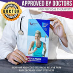 Reusable Gel Ice Packs for Injuries by Kinetic Labs (2 Pack) - Hot Cold Packs for Injuries 11" x 5.3" - Flexible Ice Packs for Back Head Knee Shoulder Neck Ankle Elbow Feet Headaches Surgery (Large)