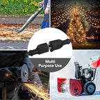 BN-LINK 6ft Outdoor Extension Cord, 12/3 SJTW Heavy Duty Power Cord, 3-Prong Grounded Plug, Weather Resistant, 15A, 1875W, Black, for Lawn, Garden, Appliances, ETL Listed