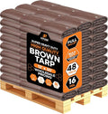 Super Heavy Duty Brown Poly Tarp 12' x 30' - Bulk Full Pallet (48 Pack) Thick Waterproof, UV Blocking Protective Cover - 16 Mil Thick Polyethylene - by Xpose Safety