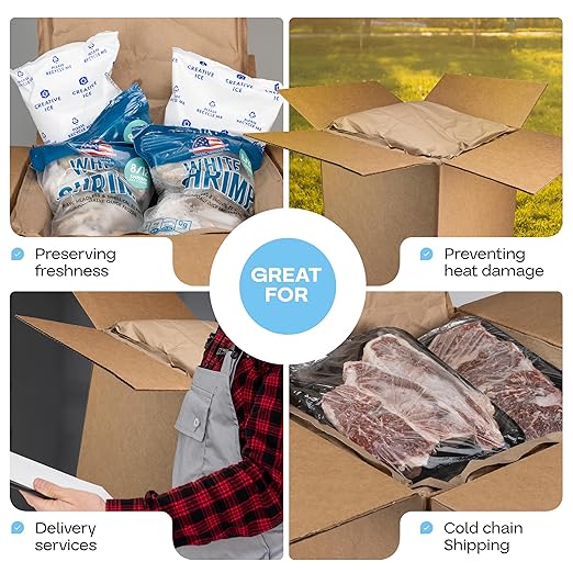 Insulated Thermal Shipping Boxes 14"x14"x14", Pack of 3 - USA-Made Cold Food Shipping Box 5.8-Gallon Capacity with Thermal Paper Liners, Absorb Condensation – Ideal for Frozen Food by IDL Packaging