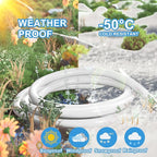 HUANCHAIN Indoor Outdoor White Extension Cord 20 ft Waterproof, 16/3 Gauge Flexible Cold-Resistant Appliance Extension Cord Outside, 13A 1625W 16AWG SJTW, 3 Prong Electric Cord, ETL