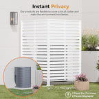 Modern Shade Metal Privacy Screen 72" H x 48" W, Freestanding Decorative Outdoor Privacy Fence Panels for Instant Privacy & Space Division, Patio Screens for Patios Outside Outdoor, White