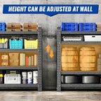 48" W Storage Shelves 3000lbs Garage Metal Shelving Heavy Duty Garage Shelves Adjustable Storage Shelves for Industrial, Factory,48" W X 24" D X 69" H