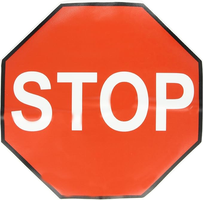 Mighty Line STP16 Stop Sign Floor Sign 16-Inch by 16-Inch