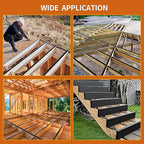 Joist Tape for Decking 4 Inch x 50 Feet 4 Pack, Weatherproof Butyl Sealant Deck Joist Tape，Protects The Top of The Joist, Beam, and Wood