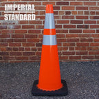 Traffic Cones - Safety Cones - 36" Orange Cones with 2 Reflective Collars - Construction Cones - Road Cones - Parking Cones - Street Cone (2 pack)