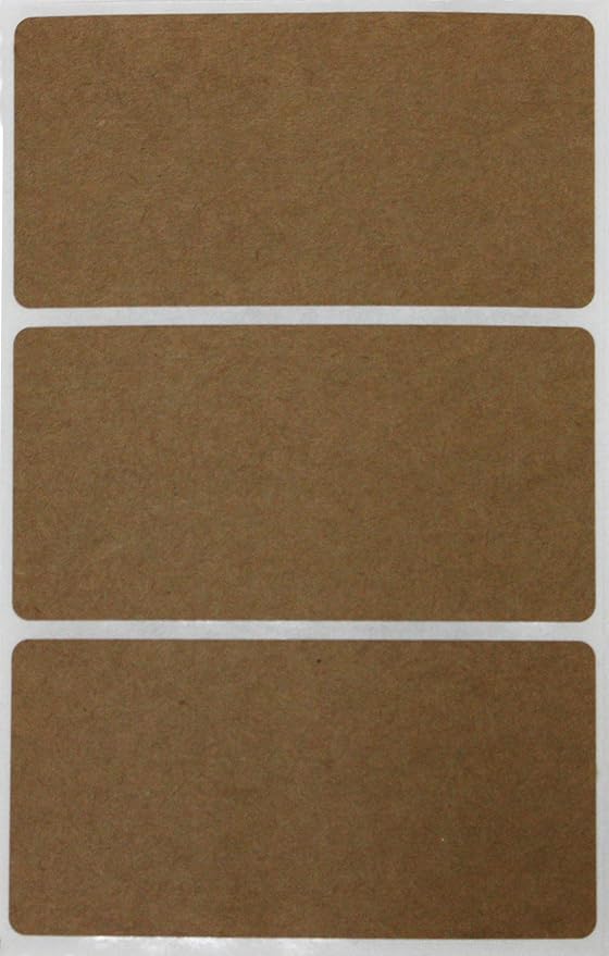 Royal Green Rectangular Stickers Color-Coding Labels for Organizing, Moving, and Storage Boxes 4" x 2" Stickers to Write On Name Tags, 45-Pack (Kraft)