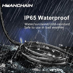 HUANCHAIN 6 FT 16 Gauge Black Indoor Outdoor Extension Cord Waterproof, Flexible Cold Weather 3 Prong Electric Cord Outside, 13A 1625W 125V 16AWG SJTW, ETL Listed