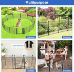 ADAVIN Metal Garden Fence with Gate, 36 in(H) 10 Panels Heavy Duty Iron Animal Barrier Fence, Indoor or Outdoor Dog Playpen, Portable Fencing, No Dig Garden Border Fencing for Yard. Total 22.1 FT(L)