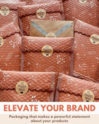 IMPACK Poly Mailers - Biodegradable Shipping Bags for Accessories - Impack Self-Seal Waterproof Thick Mailing Envelope for Clothing (Bubble Rosy Brown 25 pack, 6x9 Inch)