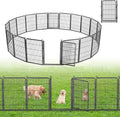 Decorative Garden Fence with Gate, 32 in(H) x 43 ft(L) Rustproof Metal Fence Panels No Dig Fence with Full Panel Gate, Dog Fence Outdoor for Yard, Animal Barrier Garden Fencing for Yard