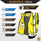 KwikSafety - Charlotte, NC - GODFATHER Safety Vest [CUSHIONED COLLAR + TABLET POCKET] ANSI OSHA
