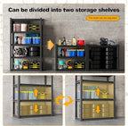 Storage Shelves with Pegboard,59"W 24"D Heavy Duty Garage Shelving Units and Storage,Metal Shelving Adjustable Shelves,Garage Storage Rack,Industrial Utility Shelf Organization For Kitchen,Pantry