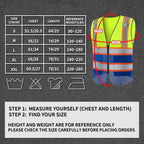 BeautyWill Custom Logo Safety Vest Class 2 High Visibility Reflective Vest for Men - Personalized Logo Team Vest