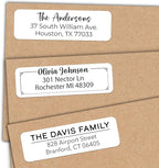 Personalized Return Address Labels - Custom Address Stickers on Sheets (50-1000 Labels) (Black and White)
