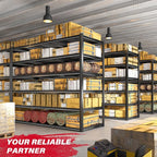 REIBII 84“H Garage Shelving Heavy Duty Storage Shelves 3500 LBS Adjustable Metal Shelving Uints and Storage for Garage, Warehouse, School, Commercial, Business, 60 "W x 84 "H x 24 "D, 2 Pack