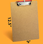 Achieva Recycled Wood Clipboard, Letter Size, Low Profile Clip with Pen Holder, 12 PK (68001)