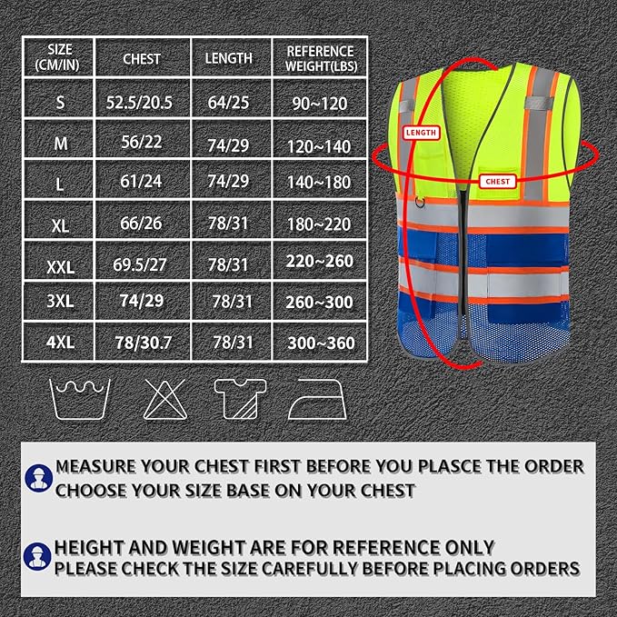 BeautyWill Custom Logo 10/20 Pack Safety Vest Class2 High Visibility Vest with Pockets Breathable Construction Vest Bulk