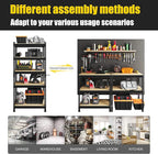 PrimeZone Storage Shelves 3 Pack 5 Tier Adjustable Garage Storage Shelving, Heavy Duty Metal Storage Utility Rack Shelf Unit for Warehouse Pantry Closet Kitchen, Black