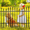 Metal Garden Fence 32" H x 24" W (5 Panels, 10 Ft Total) Rustproof Animal Barrier No Dig Decorative Fencing for Dogs,Pet, Yard,& Patio, Easy Installation