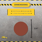 Mighty Line 3/4" Solid Dot Shaped Floor Marking Tape for Safety, Caution, Warning, Heavy-Duty, Peel and Stick, Adhesive Circle Spots, Industrial Quality, Brown, Pack of 200