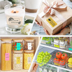 1x2 inch Label Stickers Roll for Thermal Printer 500PCS Colored Removable Freezer Labels Waterproof Blank Sticker Labels to Write on for Food Containers and Jars, Gold