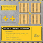Mighty Line 2" Half Angle Marker Floor Marking Tape for Safety, Caution, Warning, Heavy-Duty, Peel and Stick, Adhesive, Industrial Quality, Green, Pack of 100